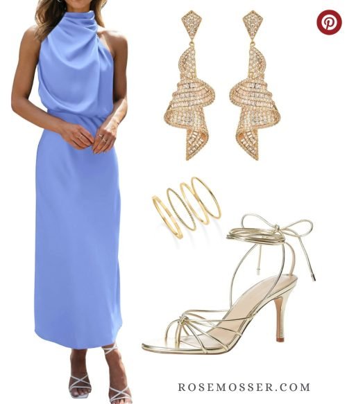 Blue Wedding Guest Dress