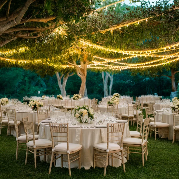 Elegant Outdoor Reception Ideas with Lighting